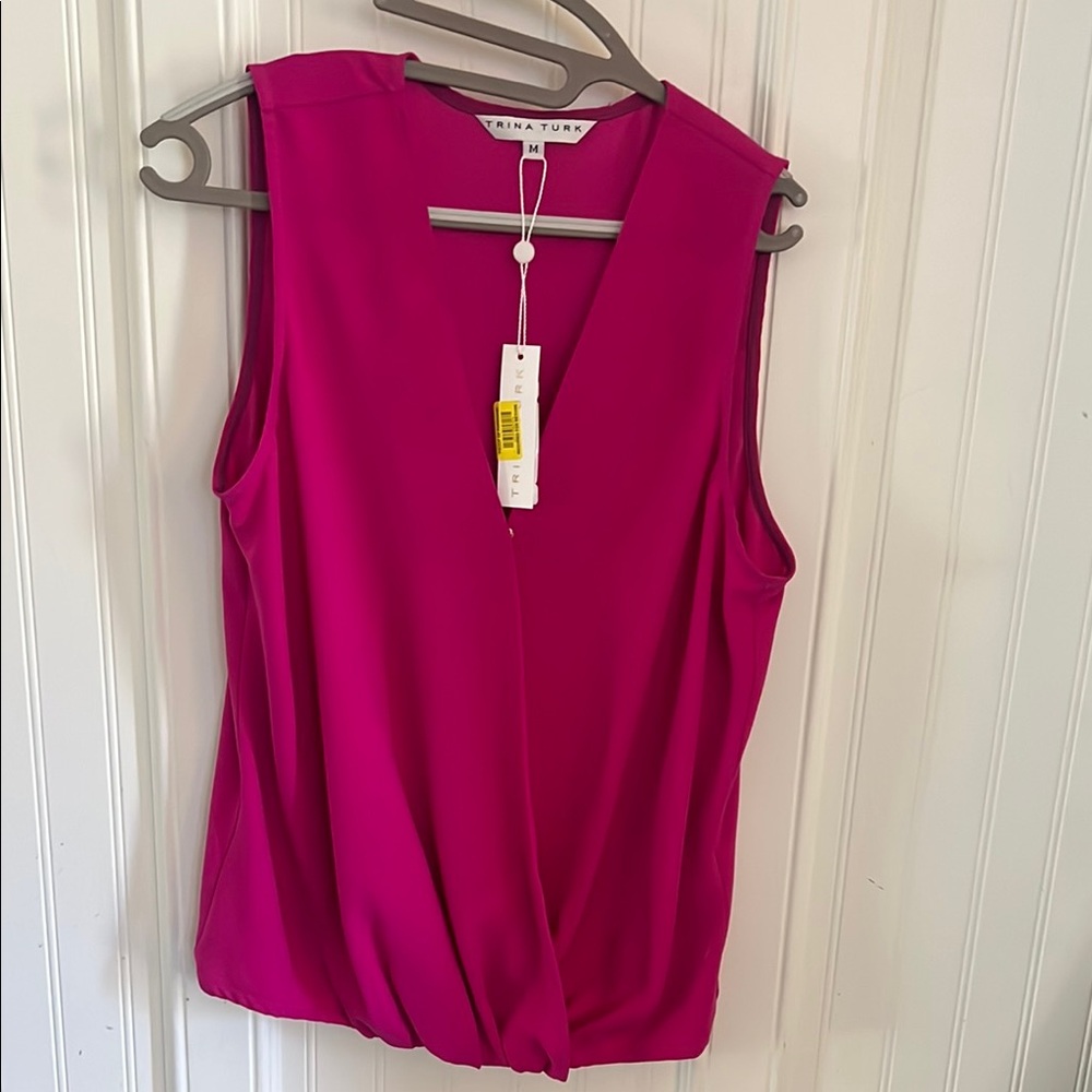 Trina Turk Pink Sleeveless Women's Top Sz M